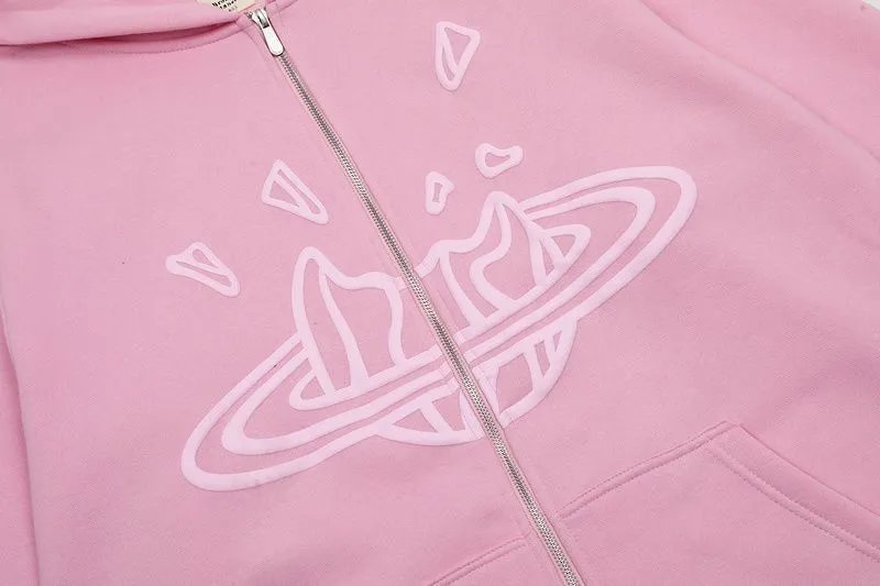 Embossed Fleece-Lined Hooded Cardigan photo 8