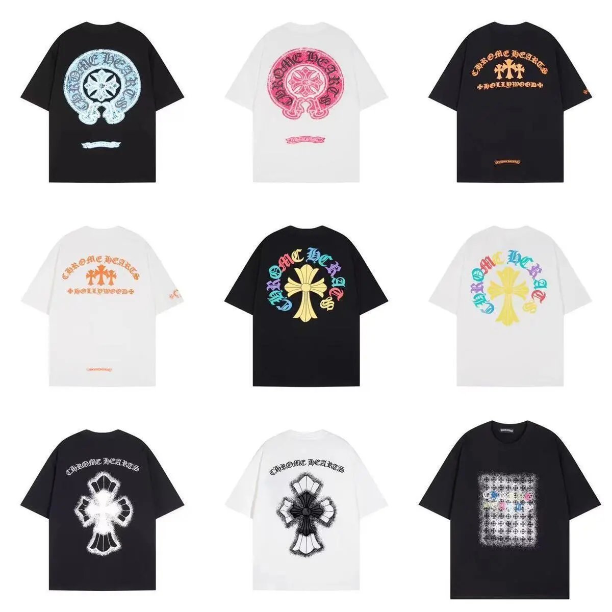 Neon Cross Print T-Shirt