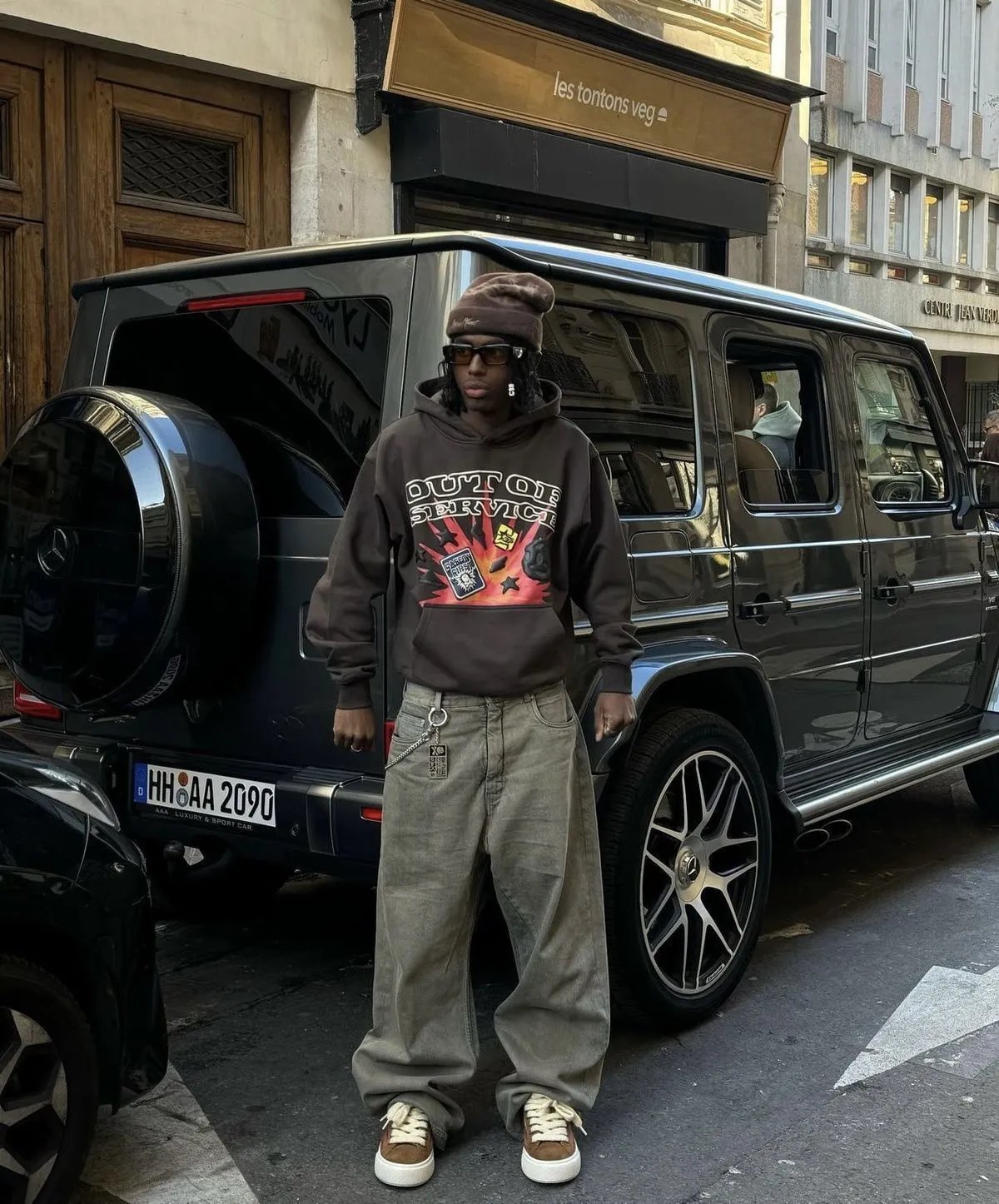 Foil Print Fleece Hoodie photo 8