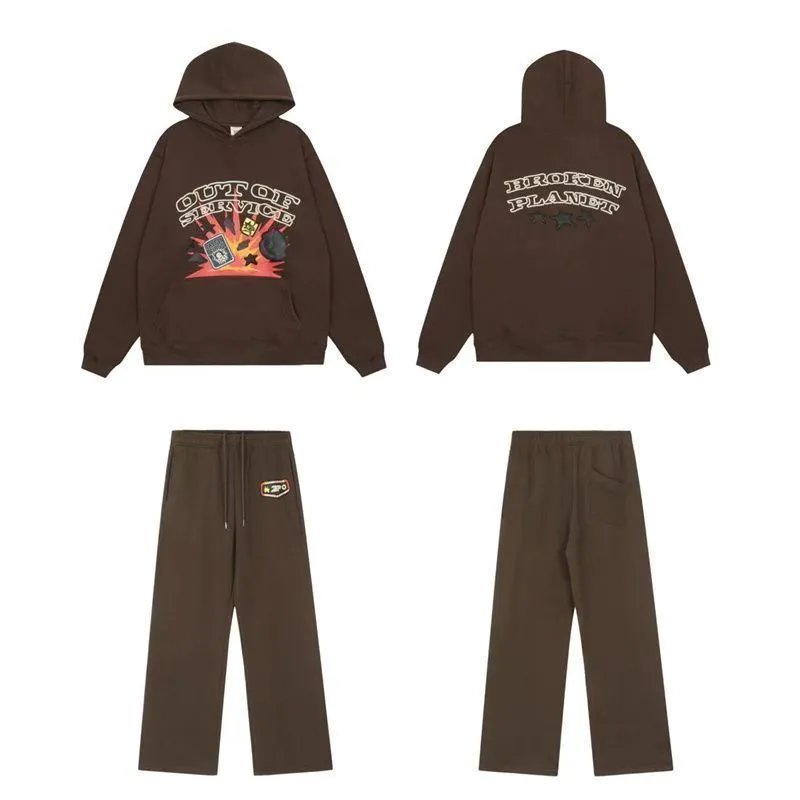 Foil Print Fleece Hoodie
