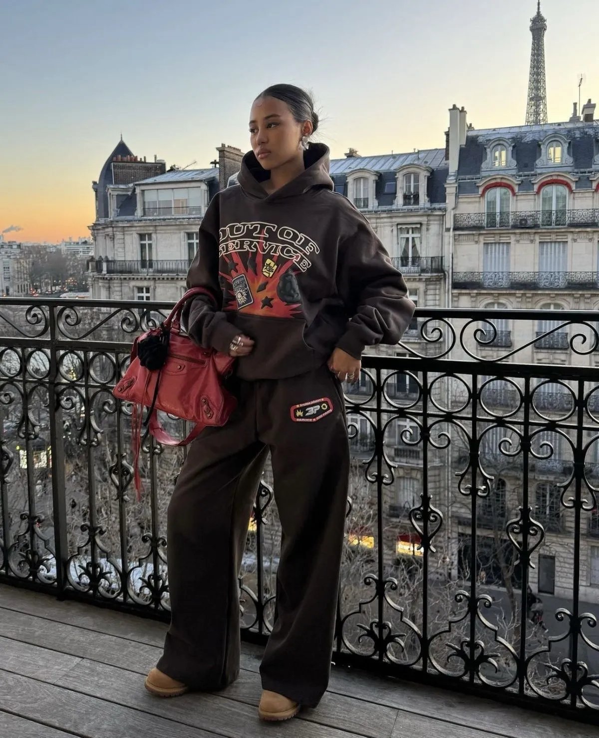 Foil Print Fleece Hoodie photo 7