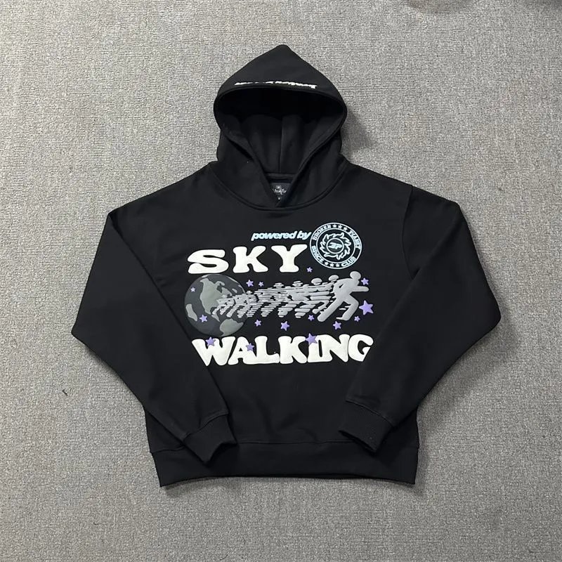 Foil Print Fleece Hoodie