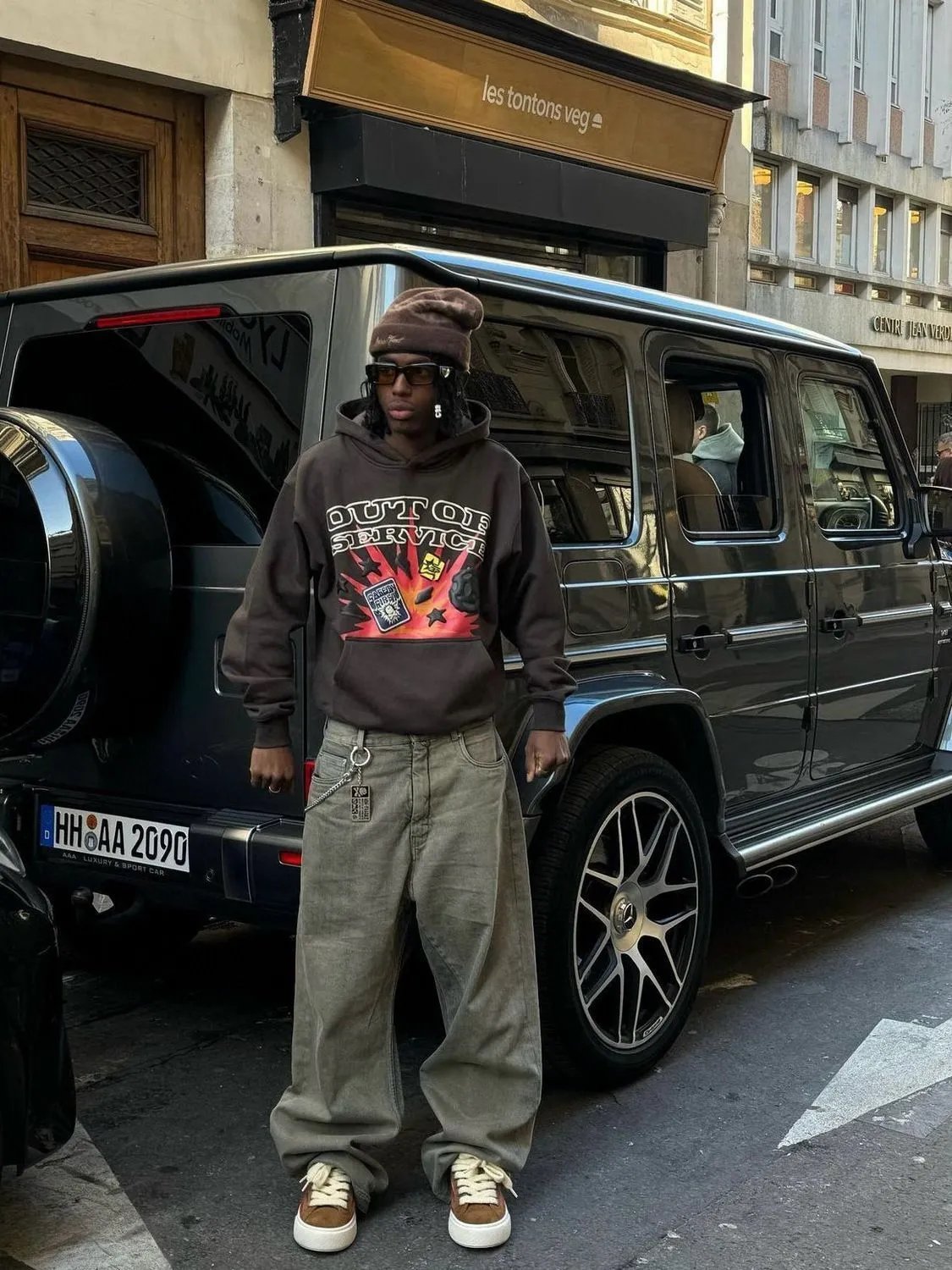 Foil Print Hoodie and Pants Set photo 4