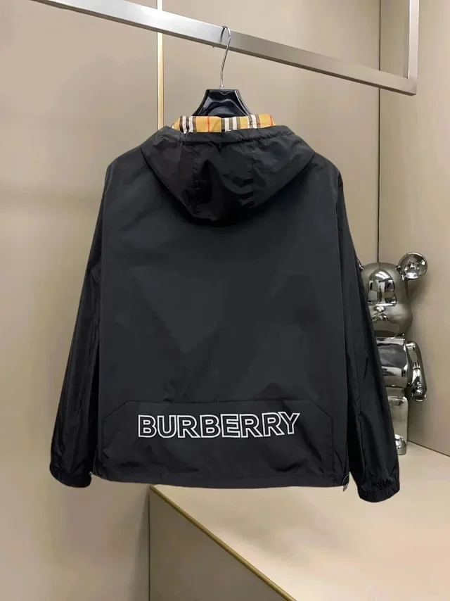 Burberry Jackets Reversible Hooded Zip Jacket with Check Side product detail image 7