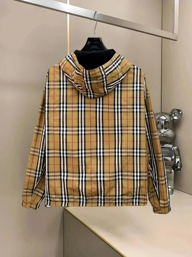 Burberry Jackets Reversible Hooded Zip Jacket with Check Side product detail image 8