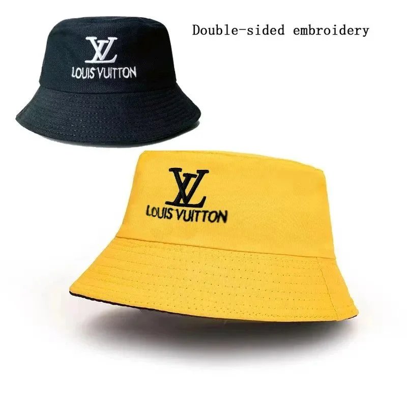 Louis Vuitton Hats Reversible embroidered bucket hat — L-V yellow and black (can be worn on both sides)