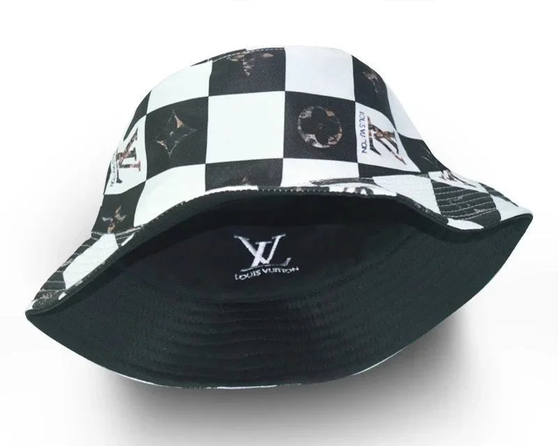 Louis Vuitton Hats Reversible embroidered bucket hat — L-V Black and white