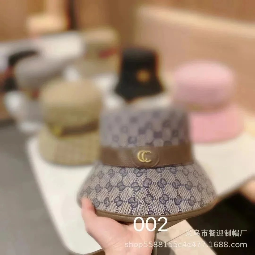 Louis Vuitton Hats Reversible embroidered bucket hat — G-ucci Sea blue gold buckle