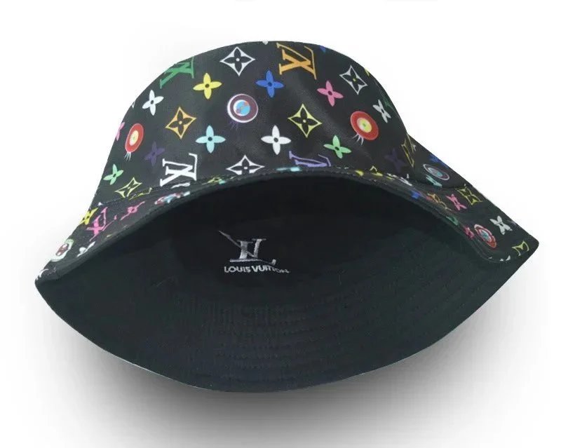 Louis Vuitton Hats Reversible embroidered bucket hat — L-V Black print