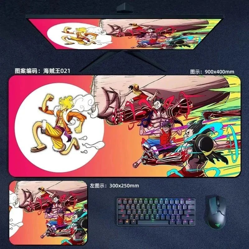 Design One Piece Anime Mouse Pad Large Size Multicolor Computer Accessories