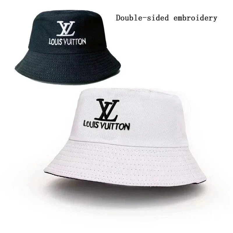 Louis Vuitton Hats Reversible embroidered bucket hat — L-V White and black (can be worn on both sides)