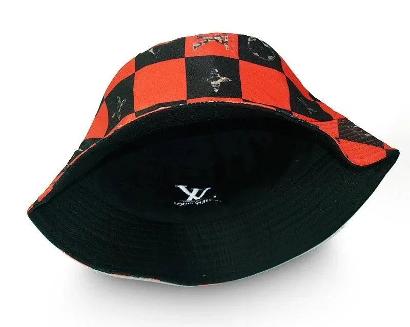 Louis Vuitton Hats Reversible embroidered bucket hat — L-V Orange black