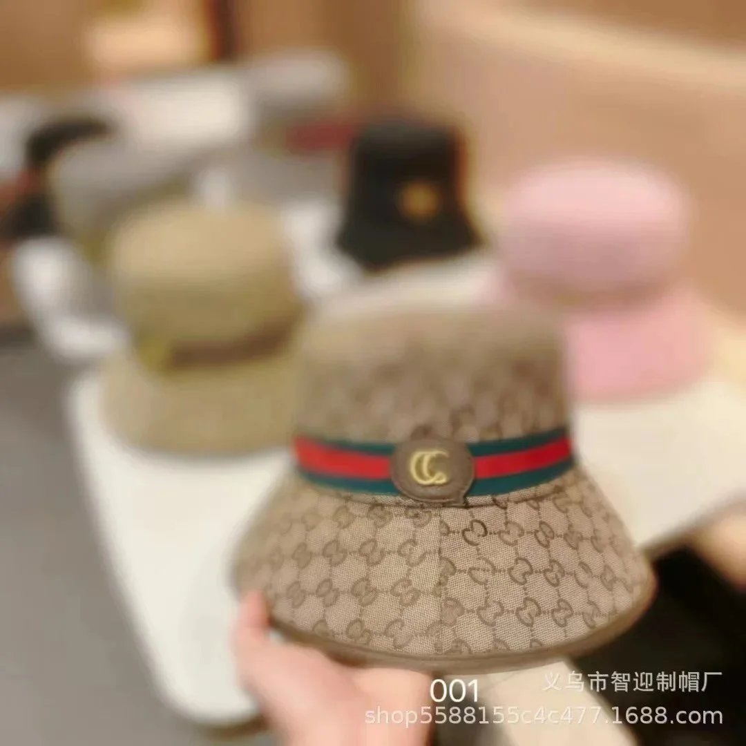 Louis Vuitton Hats Reversible embroidered bucket hat — G-ucci Brown ribbon gold buckle