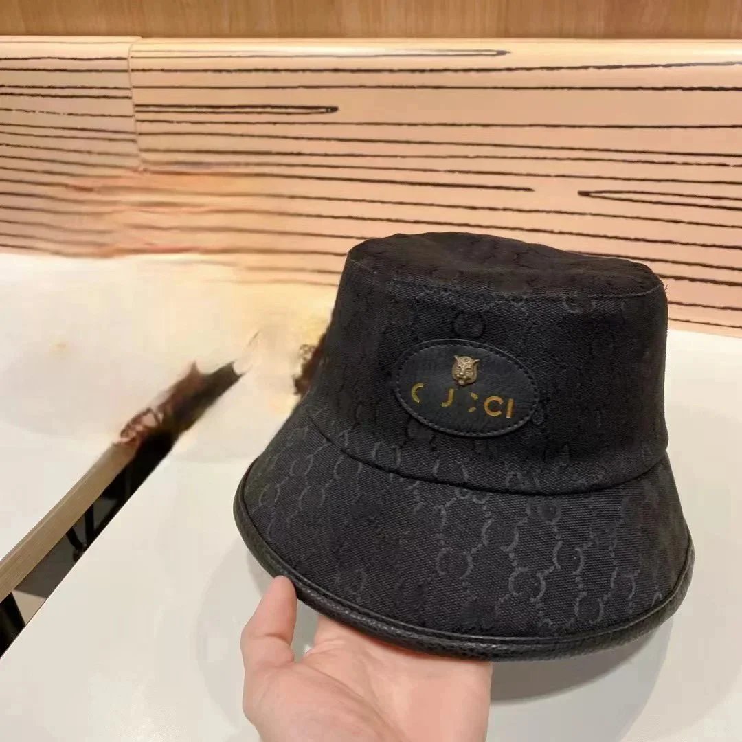 Louis Vuitton Hats Reversible embroidered bucket hat — G-ucci black tiger head