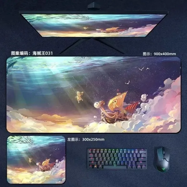Design One Piece Collage Mouse Pad 900x400mm Multicolor Computer Accessories - 33