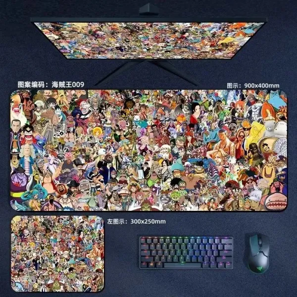 Design One Piece Collage Mouse Pad 900x400mm Multicolor Computer Accessories - 1