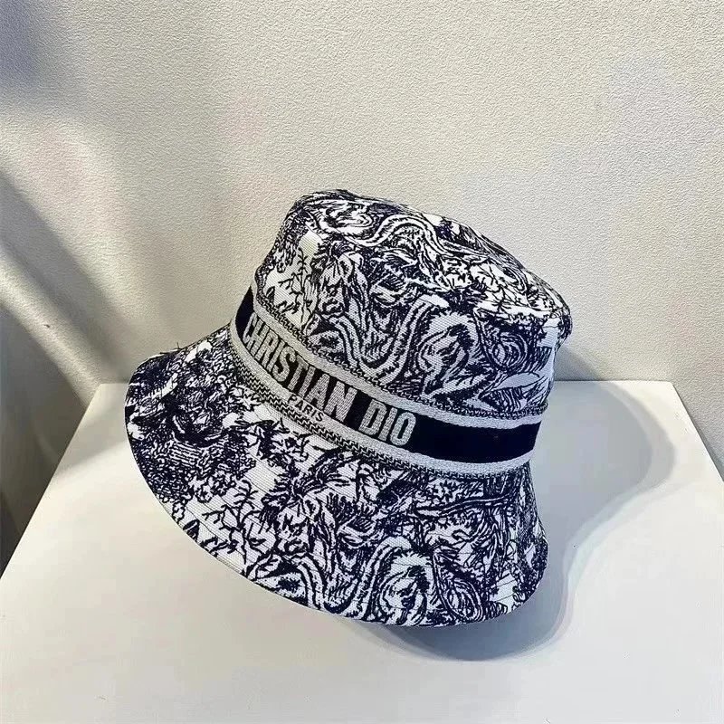 Louis Vuitton Hats Reversible embroidered bucket hat — D-ior Dark blue