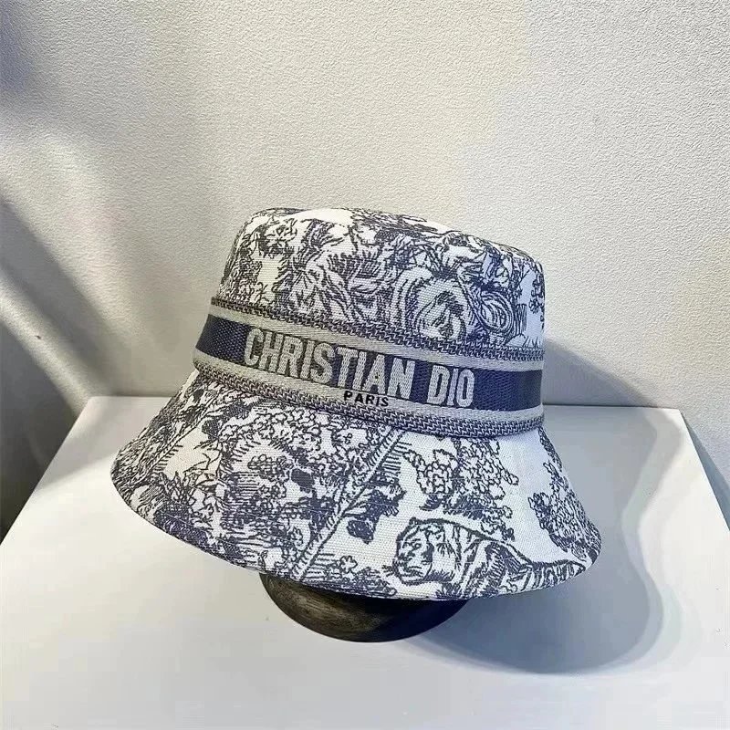 Louis Vuitton Hats Reversible embroidered bucket hat — D-ior Light gray