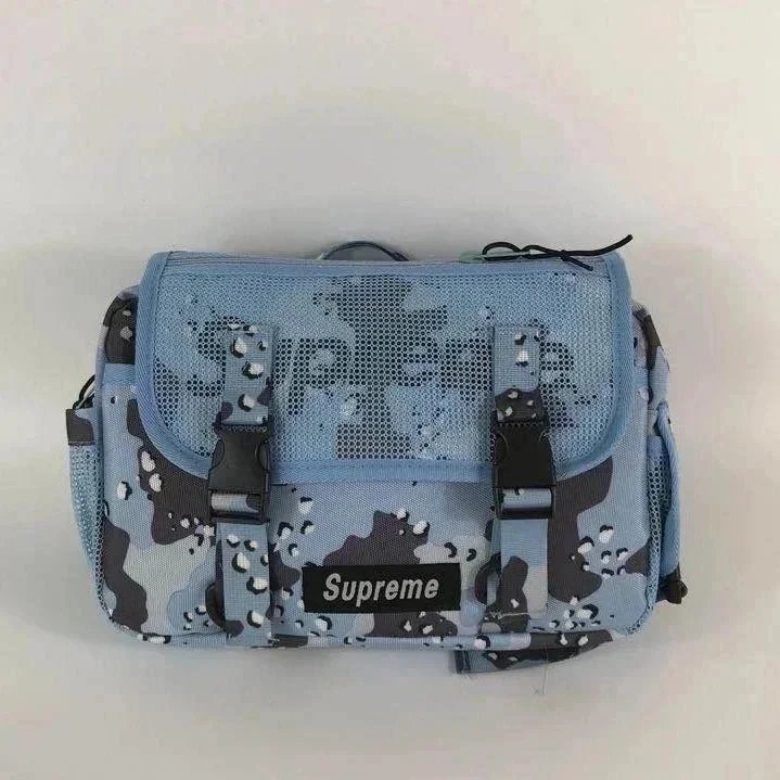 Supreme Mesh Messenger Bag Blue Chocolate Chip Camo