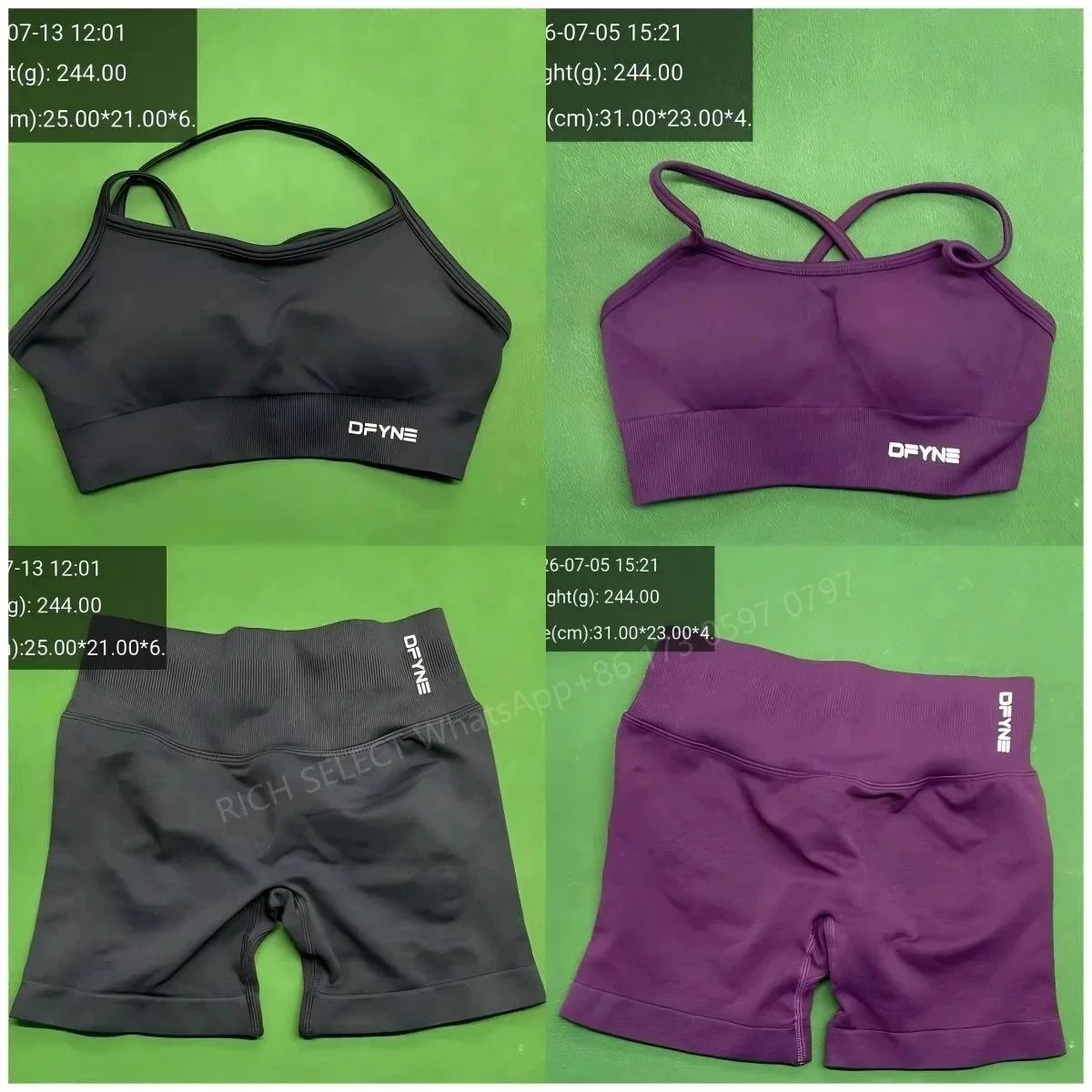 DFYNE Underwear Cross-Back Sports Bra with Ribbed Underband image 2