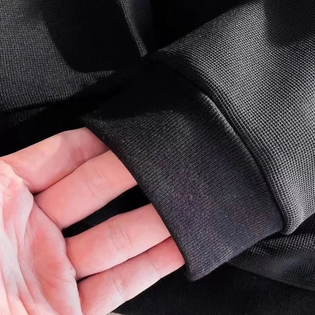 Prada Tracksuits Black zip-up hooded tracksuit with triangle logo patches image 7