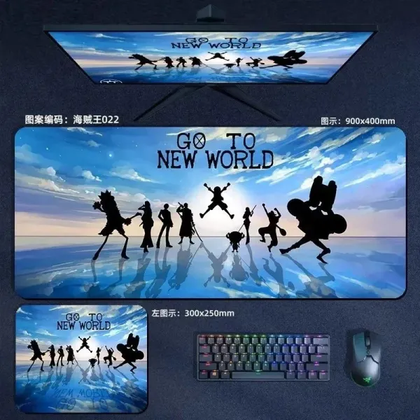 Design One Piece Collage Mouse Pad 900x400mm Multicolor Computer Accessories - 24