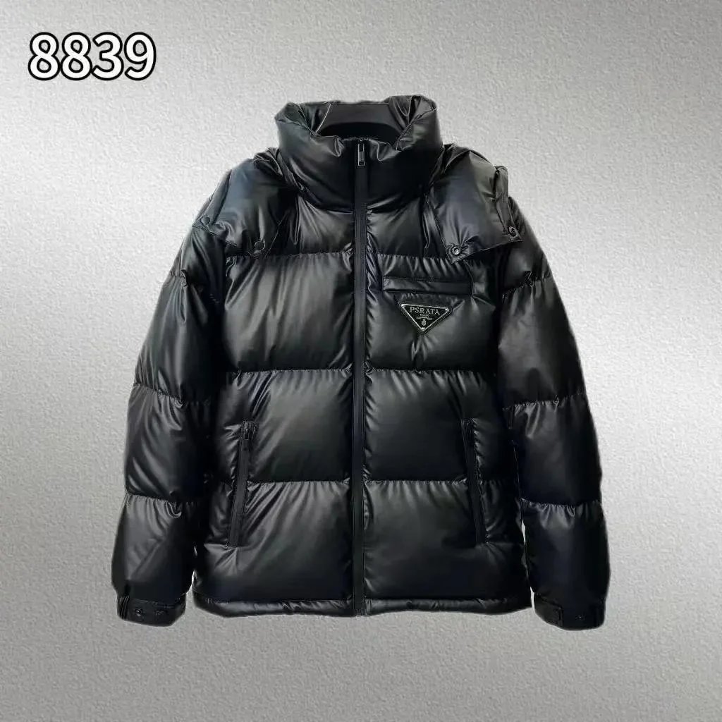 Prada Tracksuits Black zip-up hooded tracksuit with triangle logo patches — prada32