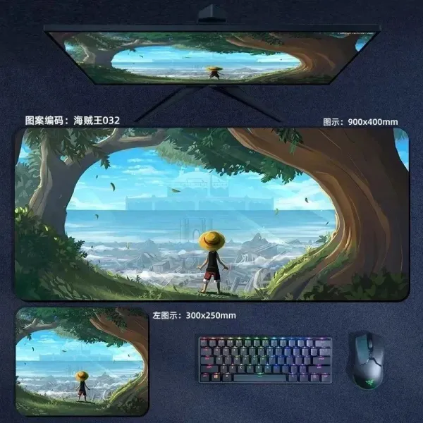 Design One Piece Collage Mouse Pad 900x400mm Multicolor Computer Accessories - 34
