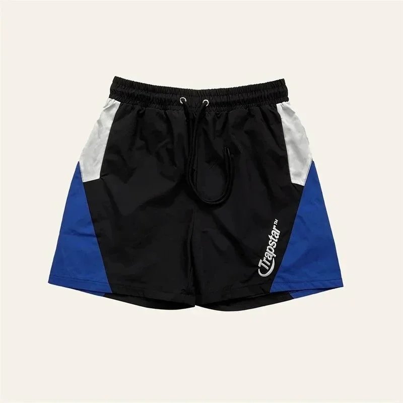Trapstar Shorts Color Block Black Blue White