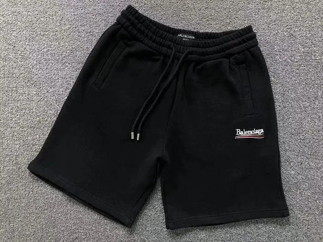 Balenciaga Shorts Logo-embroidered drawstring product detail image 5