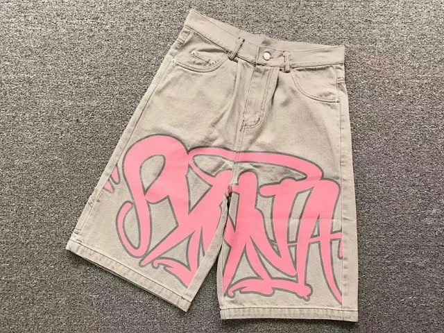 Unbranded Shorts Denim with graffiti-style front print product detail image 3