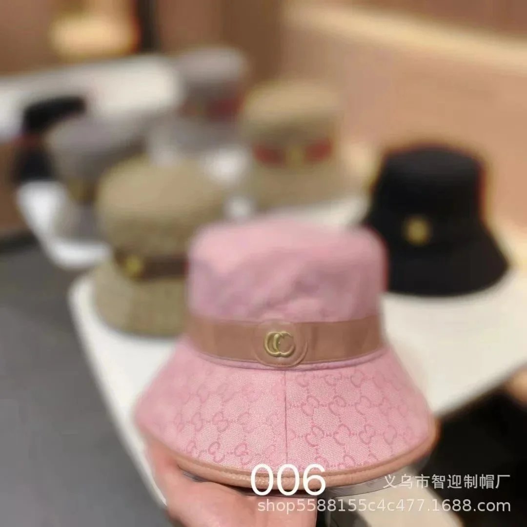 Louis Vuitton Hats Reversible embroidered bucket hat — G-ucci Pink gold buckle