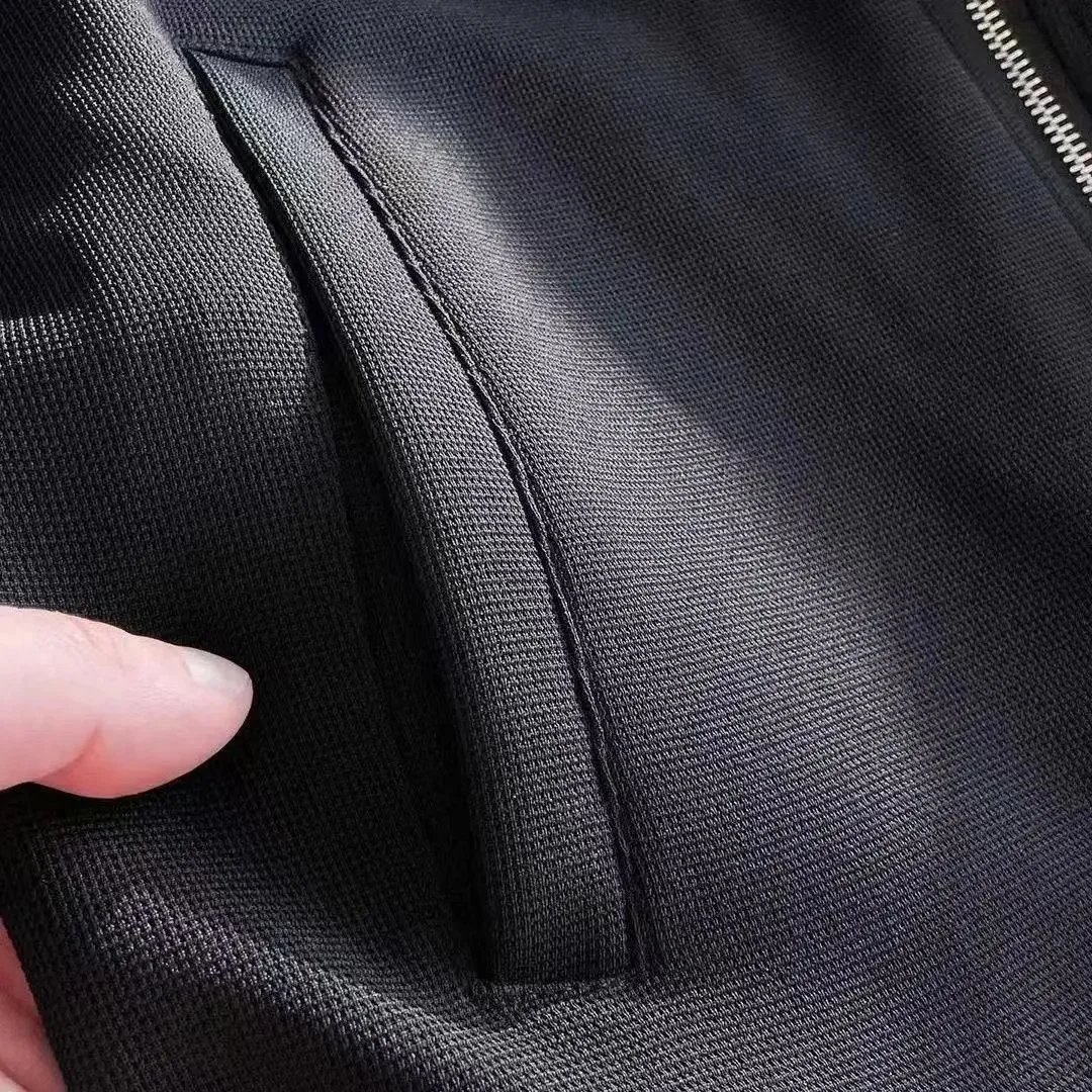 Prada Tracksuits Black zip-up hooded tracksuit with triangle logo patches image 6