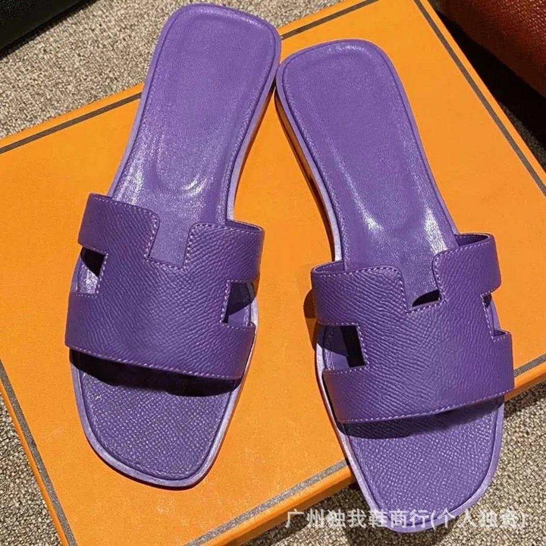 Hermès Sandals Oran H-Cut Slide — Dreamy Purple