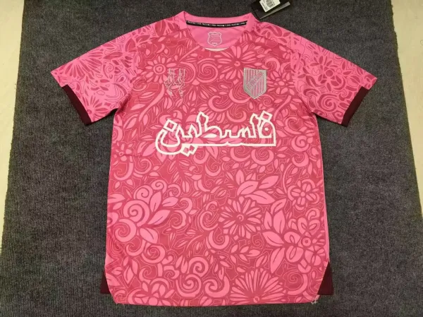 Palestine National Football Team x Topper 2023 Third Jersey Pink Floral Print Jersey - 1