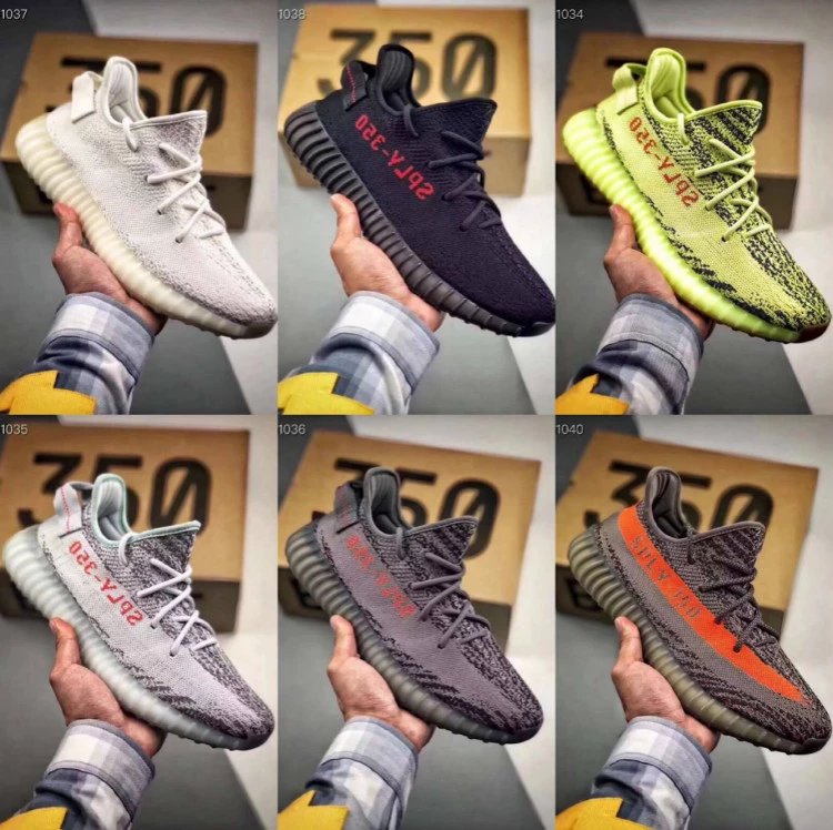 U.S. purchased Kanye Yeezy350v2 full of stars black red pure white zebra authentic coconut shoes men and women running shoes