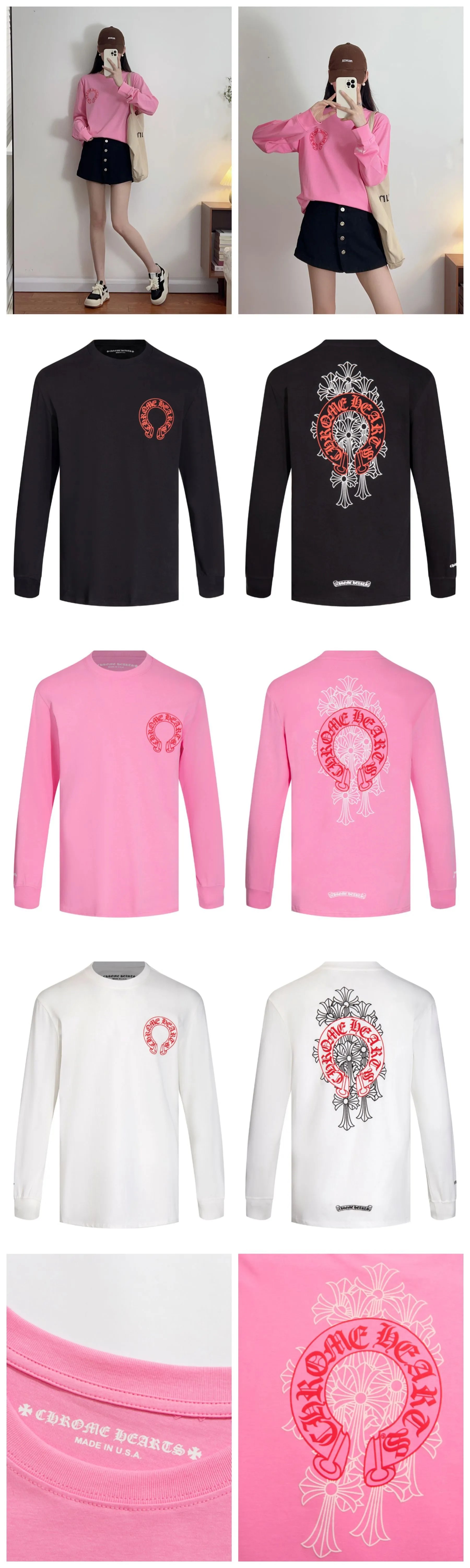 Chrome Hearts Long Sleeve T-Shirt Red - 8