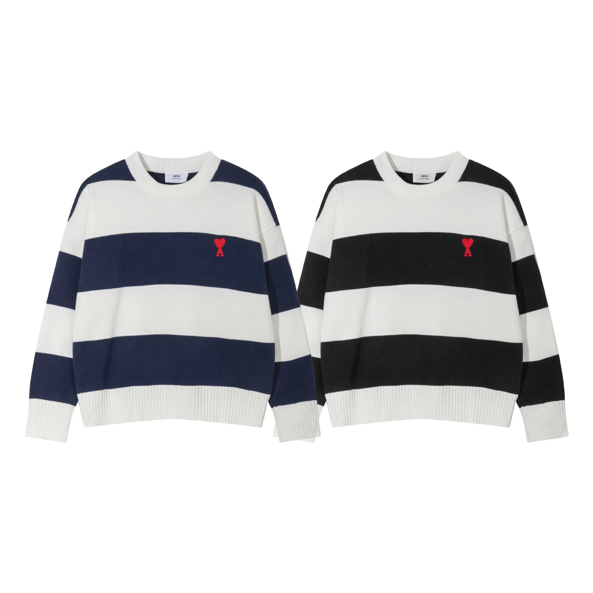 Ami Paris Heart Logo Knit Sweater Off-White - 15