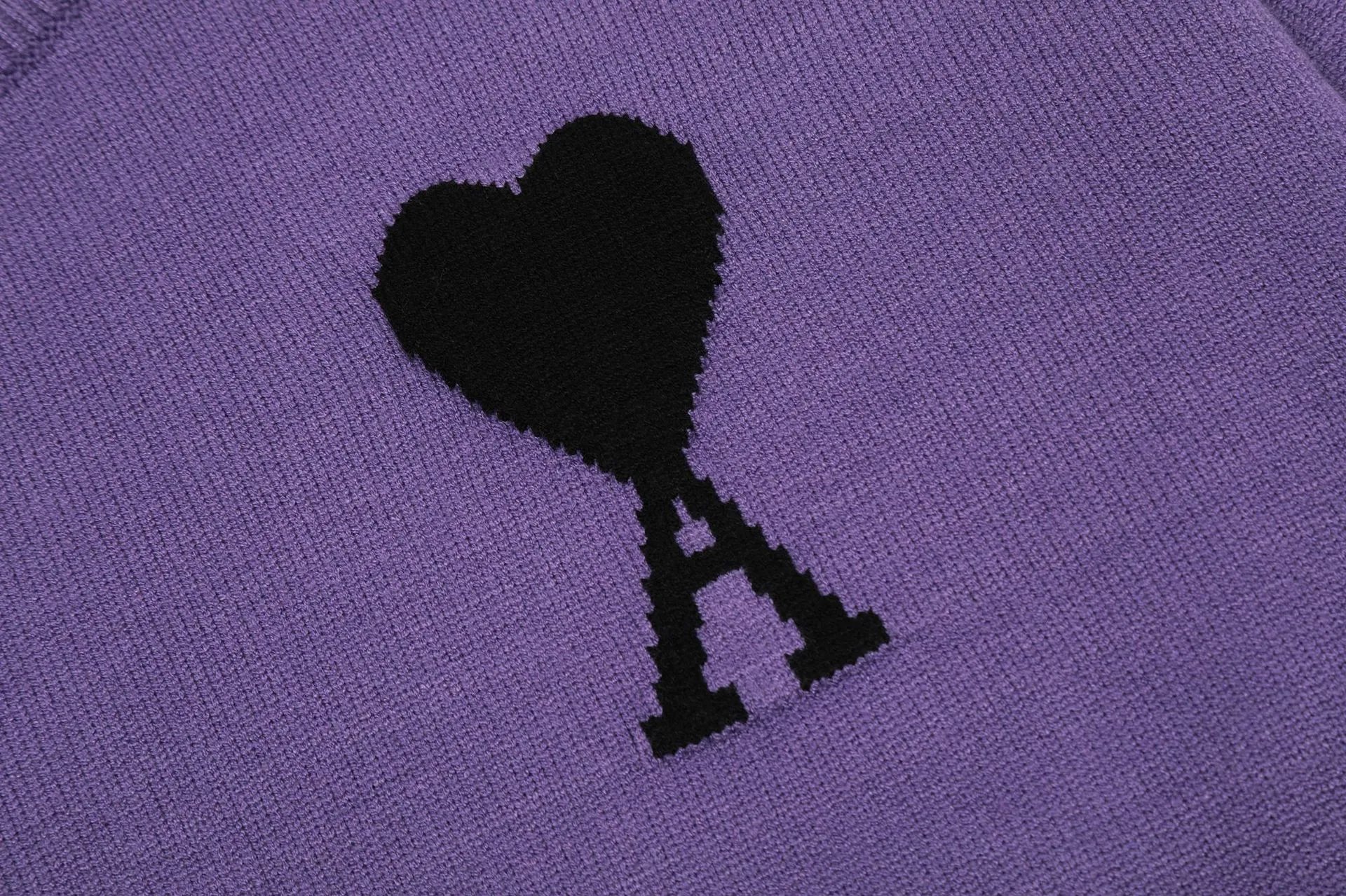 Ami Paris Heart Logo Knit Sweater Off-White - 35