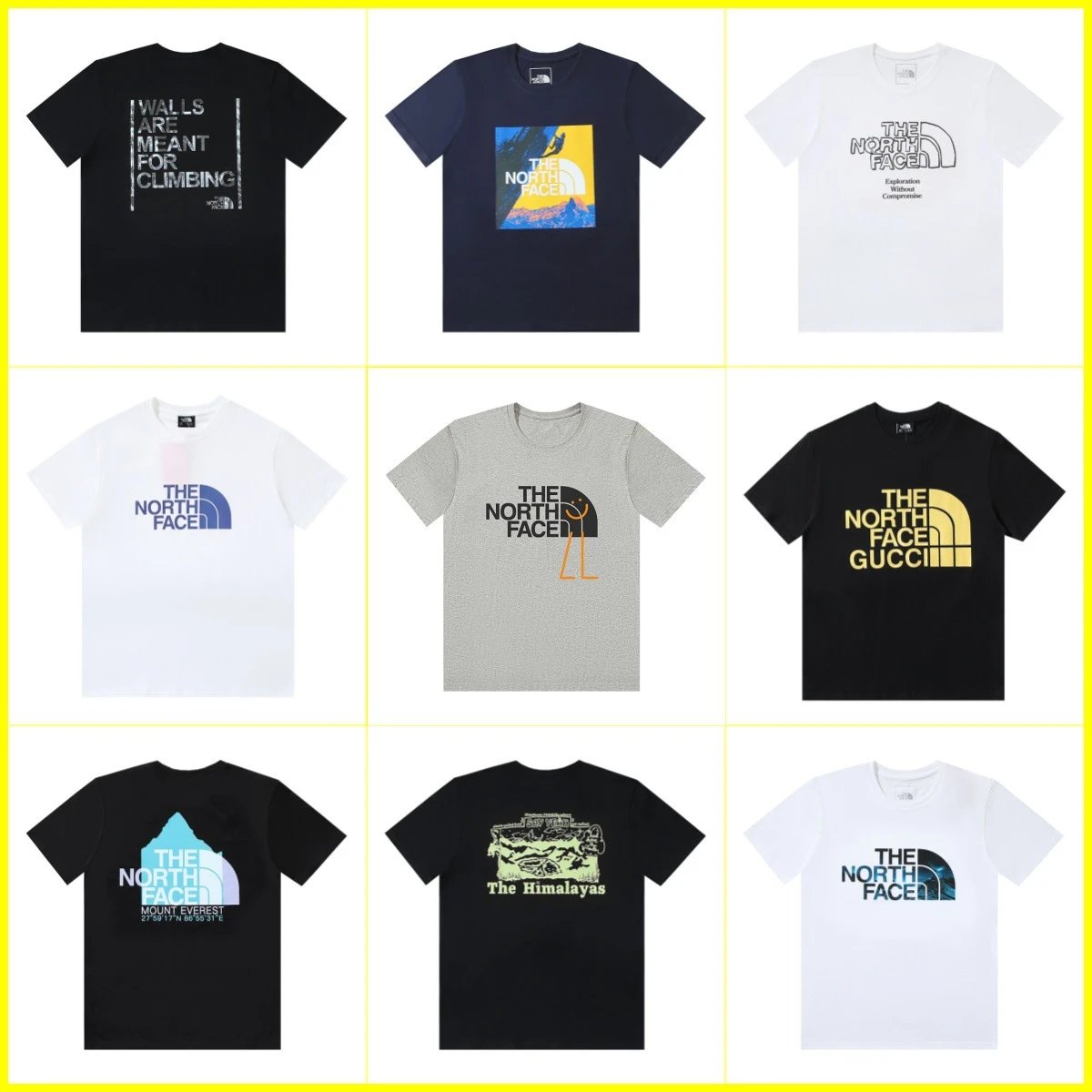 AS09 The North Face 230g Cotton Loose Fit T-Shirt Unisex Couple Trendy Print Oversized