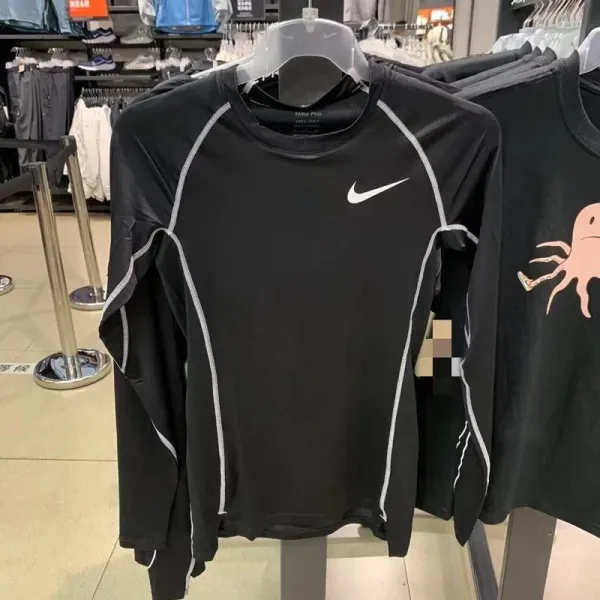 Nike Pro Base Layer Long Sleeve Gray Top - 11