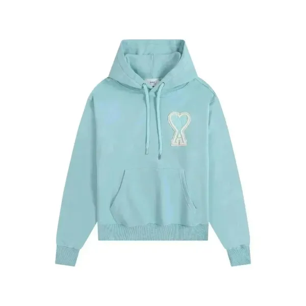 Miu Miu Heart Logo Hoodie in Mint Green - 1