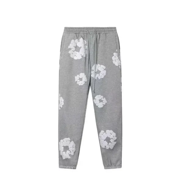 Balenciaga Flower-Print Gray Sweatpants - 1