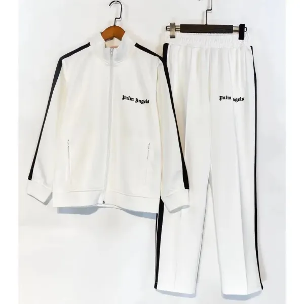 Palm Angels Track Pants Purple with White Side Stripes - 4