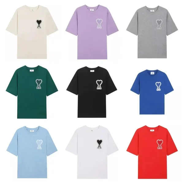 Ami Paris Heart Logo Navy T-Shirt - 4