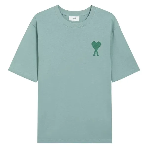 Ami Paris Heart Logo T-Shirt Mint Green T-Shirt - 1