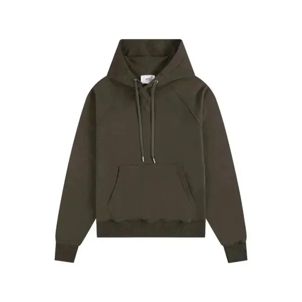 Ami Paris Classic Hoodie Army Green Hoodie - 1