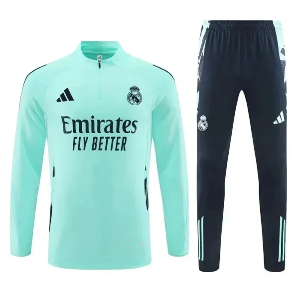 Adidas Real Madrid Training Tracksuit Mint Green/Navy - 1