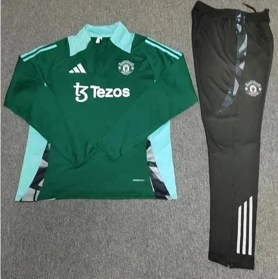 Adidas Manchester United Training Tracksuit Green/Black - 1