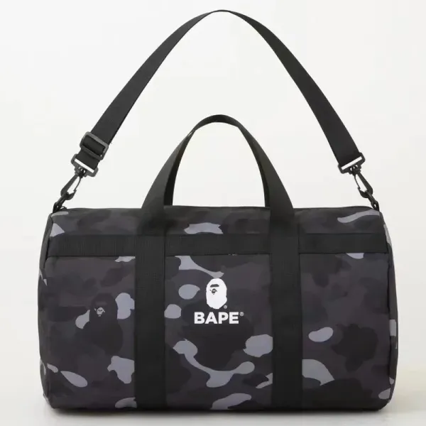 A Bathing Ape ABC Camo Duffle Bag Black - 1